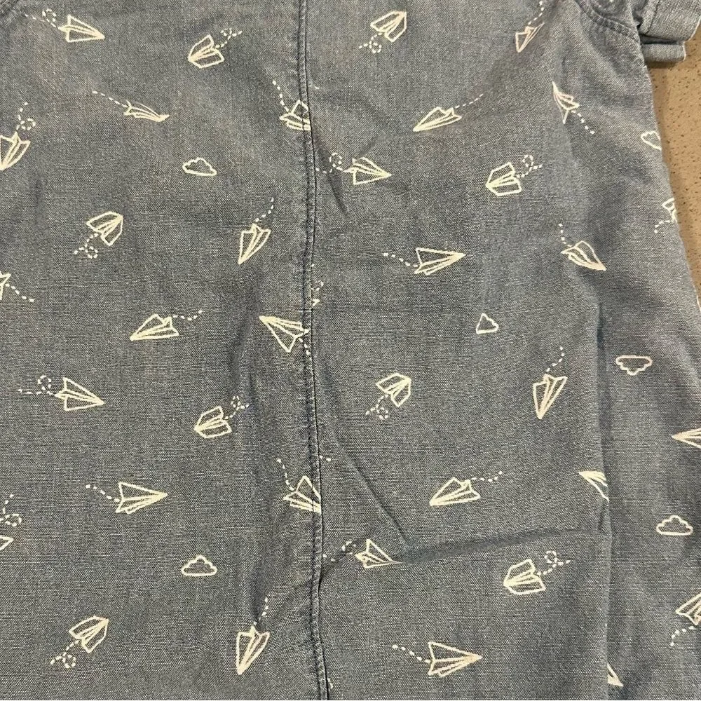 Carters Jean look baby boy short sleeve romper size 18 months